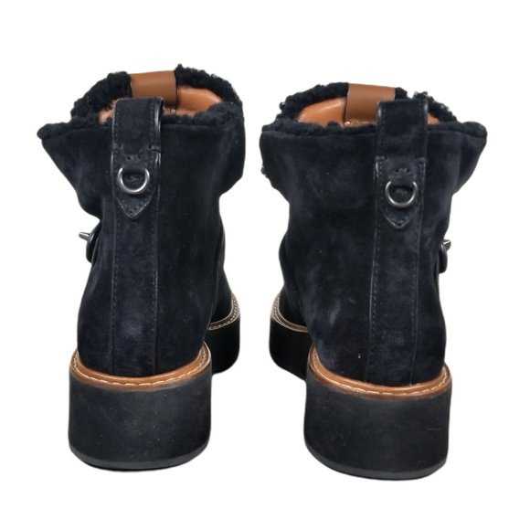 COACH Urban Hiker Boots, Black Suede, Womens Size 6 B / 36.5 - Picture 5 of 11